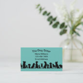 Einfache Dog Sitter bearbeitbare Visitenkarten Visitenkarte (Stehend Vorderseite)