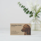 Einfache Dog Walker Service-Visitenkarte Visitenkarte (Stehend Vorderseite)