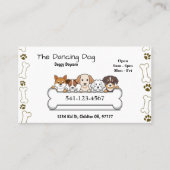 Einfache Doggy Daycare Business Cards Visitenkarte (Vorderseite)