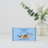 Einfache Doggy Daycare Business Cards Visitenkarte (Stehend Vorderseite)
