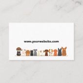 Einfache Doggy Daycare Business Cards Visitenkarte (Rückseite)