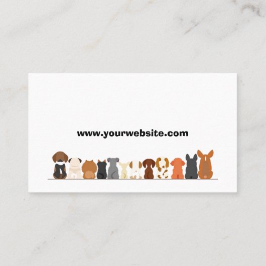 Einfache Doggy Daycare Business Cards Visitenkarte (Rückseite)