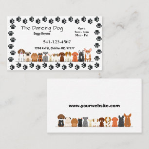 Einfache Doggy Daycare Business Cards Visitenkarte