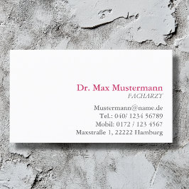 einfache Doktor Visitenkarte