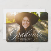 Einfache Doktorandenstufe mit elegantem roten Absc Ankündigung (Vorderseite)