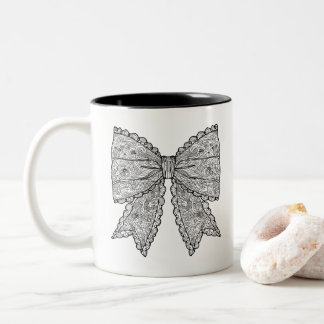 Einfache Doodle Zweifarbige Tasse