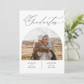 Einfache Doppel-Feier Foto Graduation Party Einladung (Stehend Vorderseite)