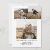 Einfache Doppel-Feier Foto Graduation Party Einladung (Rückseite)