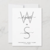 Einfache Doppelinitialen und Nachname Save the Dat (Vorderseite)