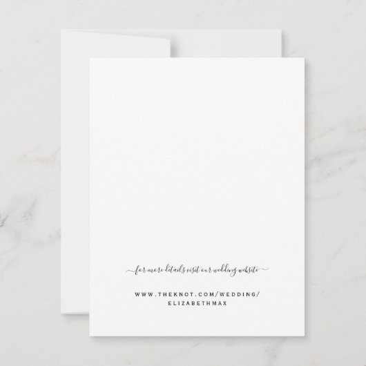 Einfache Doppelinitialen und Nachname Save the Dat (Rückseite)