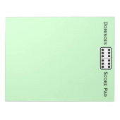 Einfache Doppelsicke Domino Spielergebnis Pad Gree Notizblock (Vorderseite)