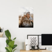 Einfache doppelte Feier Foto Abschlussfeier Poster (Heimbüro)