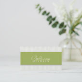 Einfache Dos Olive Green Business Card Visitenkarte (Stehend Vorderseite)