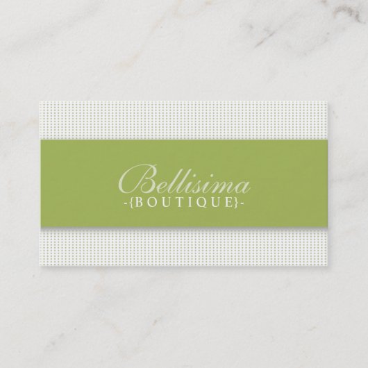 Einfache Dos Olive Green Business Card Visitenkarte (Vorderseite)