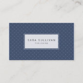 Einfache Dot Background Publisher Business Card Visitenkarte (Vorderseite)