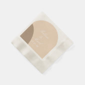 Einfache Double Arch Earth Shape Monogram Serviette (Ecke)