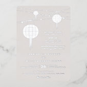 Einfache Double Happiness Lanterns Chinesische Hoc Folieneinladung (Vorderseite)