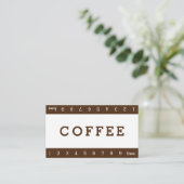 Einfache Double Horizon Loyalty Coffee Punch Card Treuekarte (Stehend Vorderseite)