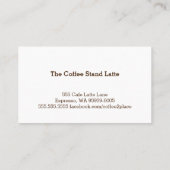 Einfache Double Horizon Loyalty Coffee Punch Card Treuekarte (Rückseite)