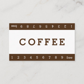 Einfache Double Horizon Loyalty Coffee Punch Card Treuekarte