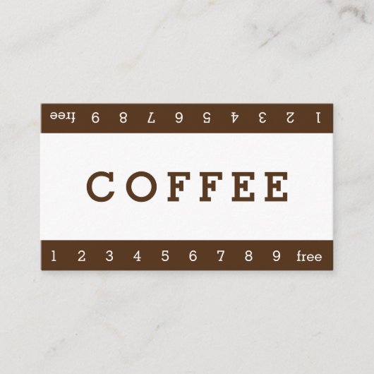 Einfache Double Horizon Loyalty Coffee Punch Card Treuekarte (Vorderseite)