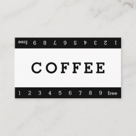 Einfache Double Horizon Loyalty Coffee Punch Card Treuekarte
