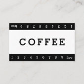 Einfache Double Horizon Loyalty Coffee Punch Card Treuekarte (Vorderseite)