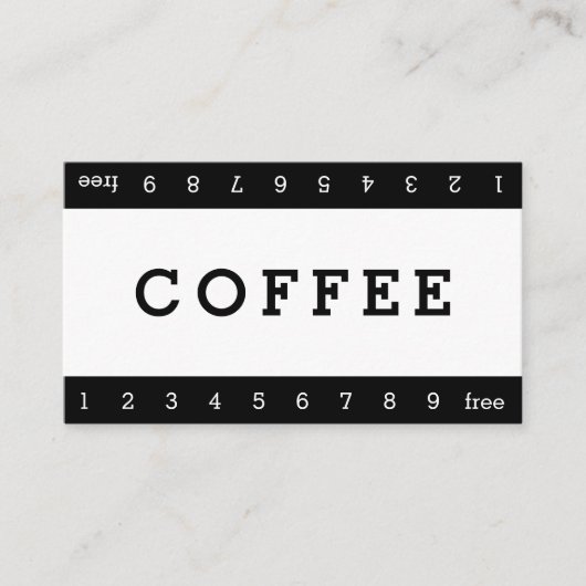Einfache Double Horizon Loyalty Coffee Punch Card Treuekarte (Vorderseite)