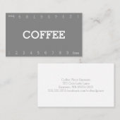 Einfache Double Number Loyalty Coffee Punch Card Treuekarte (Vorne/Hinten)