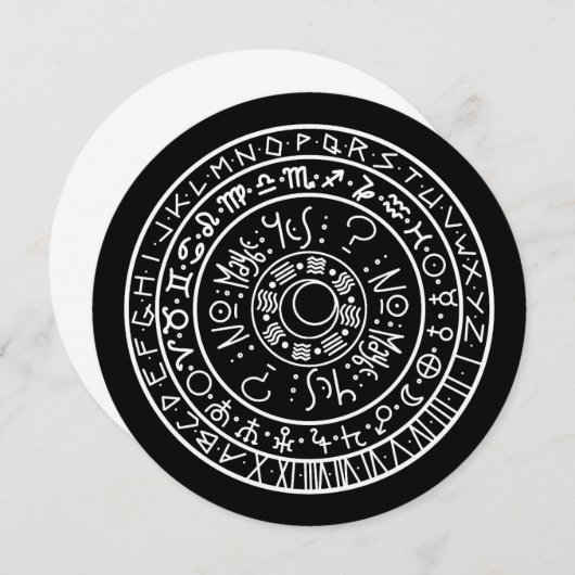 Einfache Dowsing 5,25" PendelCircle Card Einladung (Vorne/Hinten)