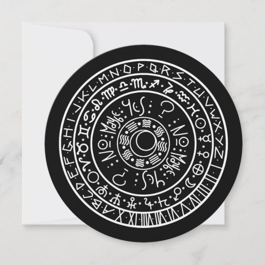 Einfache Dowsing 5,25" PendelCircle Card Einladung (Vorderseite)