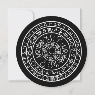 Einfache Dowsing 5,25" PendelCircle Card Einladung