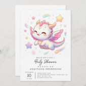 Einfache Dragon Baby-Dusche Einladung (Vorne/Hinten)