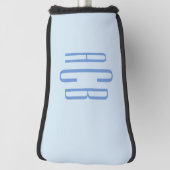 Einfache Drei-Buchstaben-blaue Monogramm Golf Headcover (Rotieren 90)