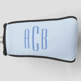 Einfache Drei-Buchstaben-blaue Monogramm Golf Headcover