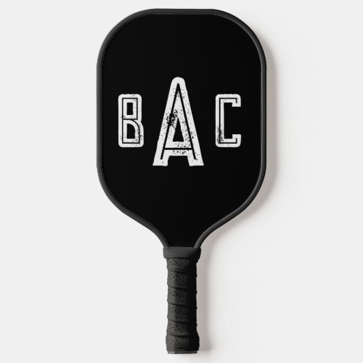 Einfache Drei-Buchstaben-moderne Monogramm Pickleball Schläger (Vorderseite)