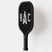 Einfache Drei-Buchstaben-moderne Monogramm Pickleball Schläger (Links)
