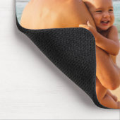 Einfache Drei-Foto-Bester Vater je Schwarz Mousepad (Ecke)