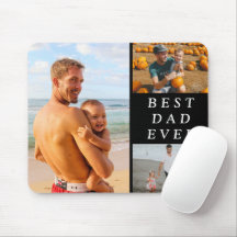 Einfache Drei-Foto-Bester Vater je Schwarz