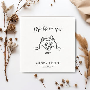 Einfache Drinks auf mir Niedlicher Spitz Hochzeit Serviette