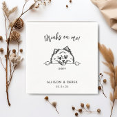 Einfache Drinks auf mir Niedlicher Spitz Hochzeit Serviette