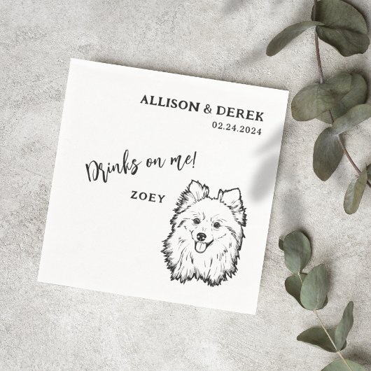 Einfache Drinks auf mir Niedlicher Spitz Hochzeit Serviette