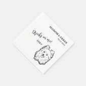 Einfache Drinks auf mir Niedlicher Spitz Hochzeit Serviette (Ecke)