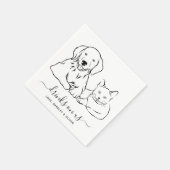 Einfache Drinks auf unserer Minimal Hunde Katze Ha Serviette (Ecke)