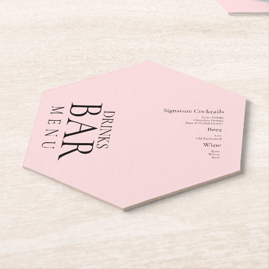 Einfache Drinks Cocktail Wein Hochzeit Rosa Untersetzer (angewinkelt)