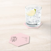 Einfache Drinks Cocktail Wein Hochzeit Rosa Untersetzer (Vor Ort)