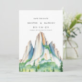 Einfache druckgebirge save the date (Stehend Vorderseite)