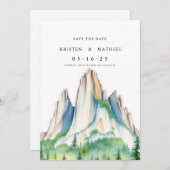 Einfache druckgebirge save the date (Vorne/Hinten)