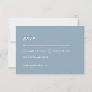 Einfache dumme blaue RSVP-Karte RSVP Karte