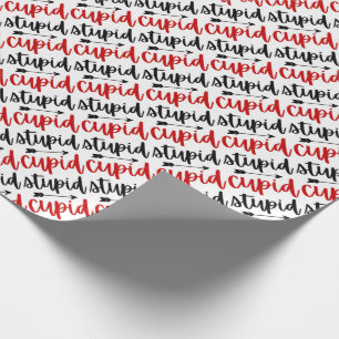 Einfache dumme Cupid-Typografie-Schrift mit Pfeil Geschenkpapier